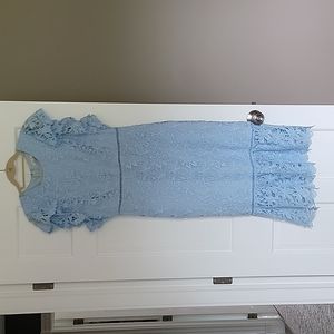 Blue lace dress